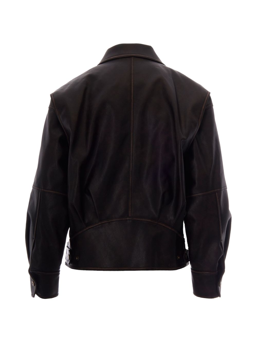 LIUJO Giacca bomber marrone in ecopelle