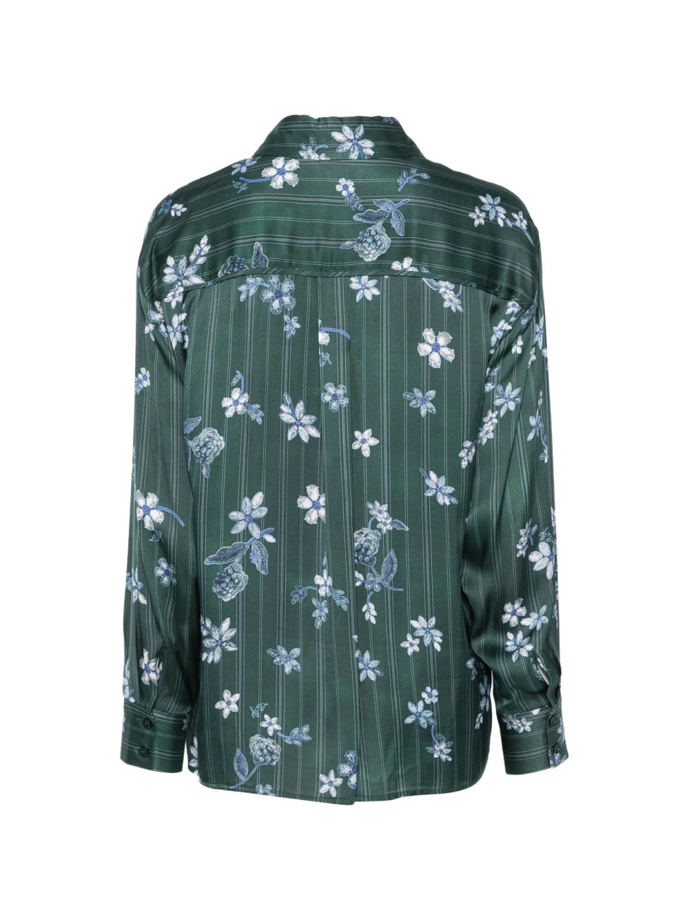 LIUJO Camicia verde a maniche lunghe con stampa floreale