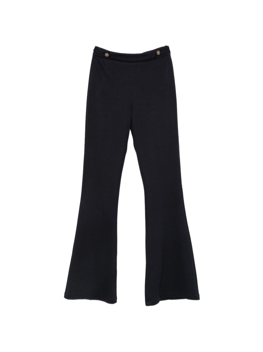 LIUJO Pantaloni casual neri svasati elasticizzati
