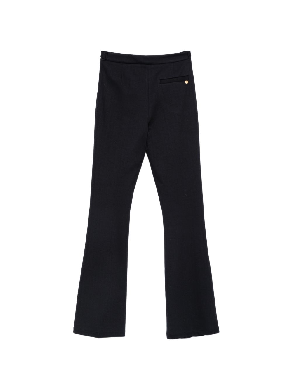 LIUJO Pantaloni casual neri svasati elasticizzati
