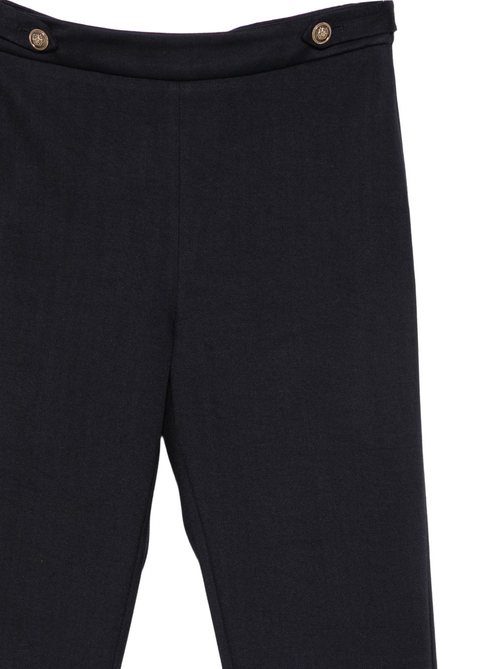 LIUJO Pantaloni casual neri svasati elasticizzati