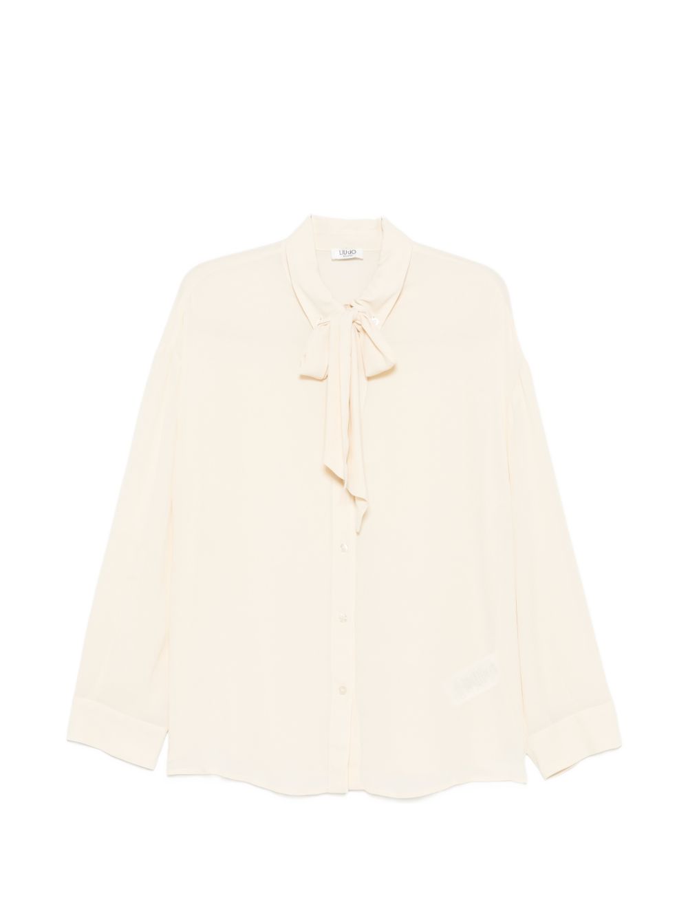 LIUJO Camicia panna con collo lavallière