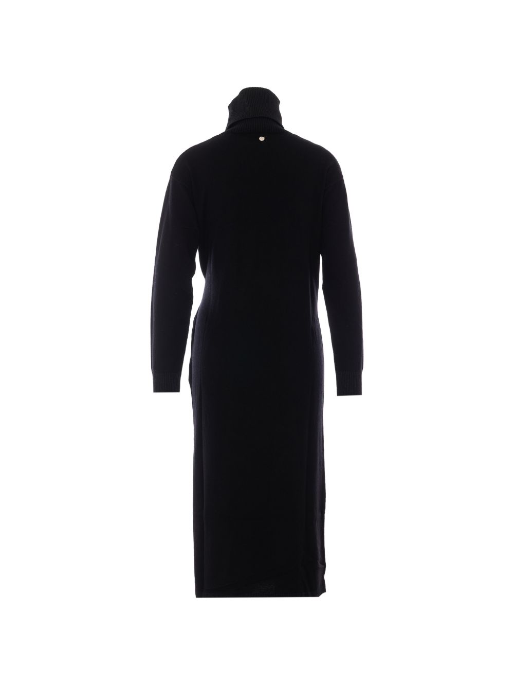 LIUJO Abito midi in maglia nera a collo alto