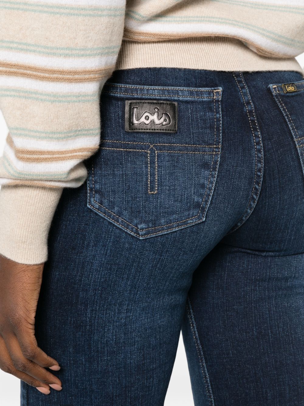 LOIS Jeans blu con tasche ed effetto washed
