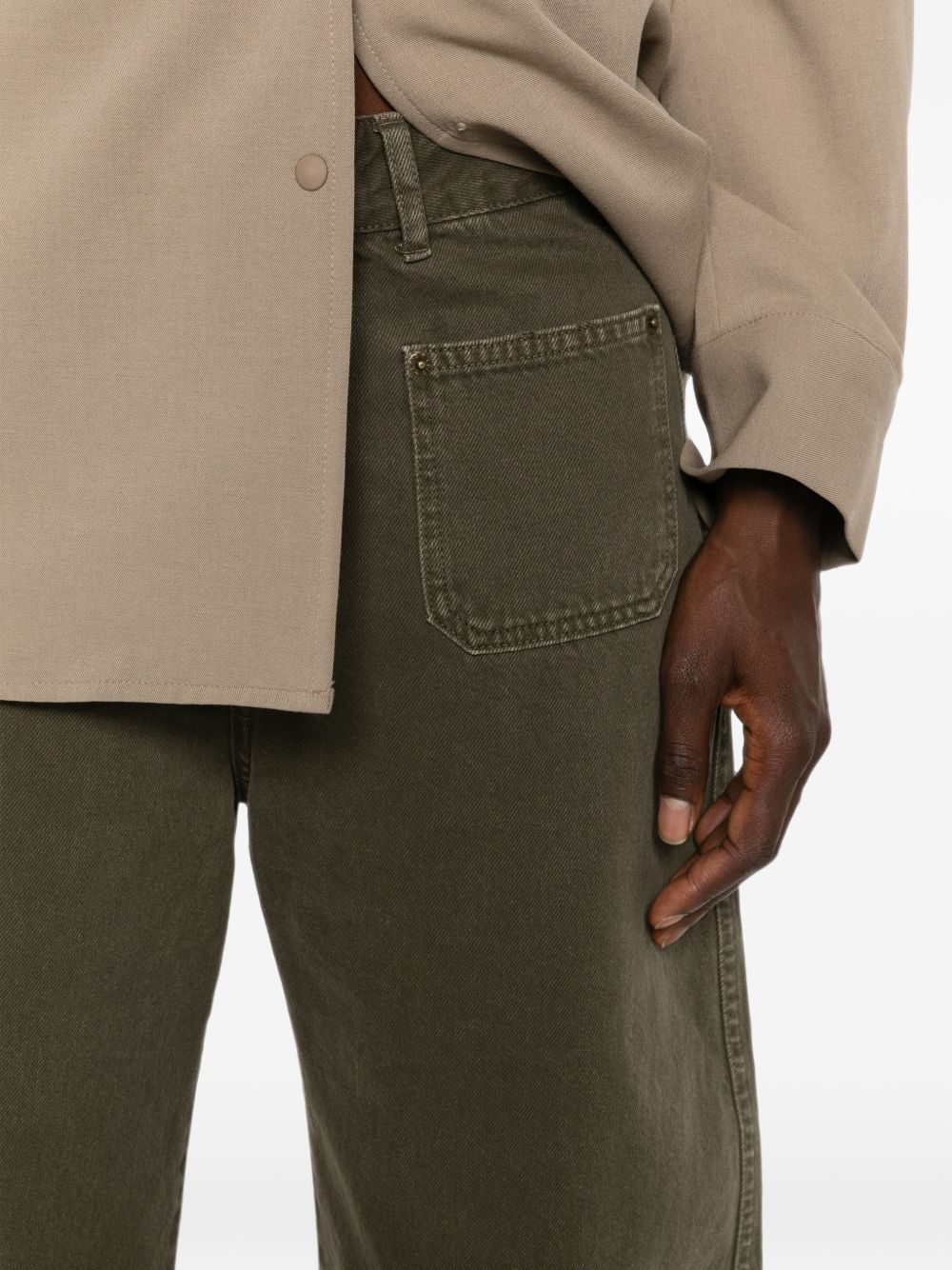 LOIS Pantaloni barrel verdi con tasche