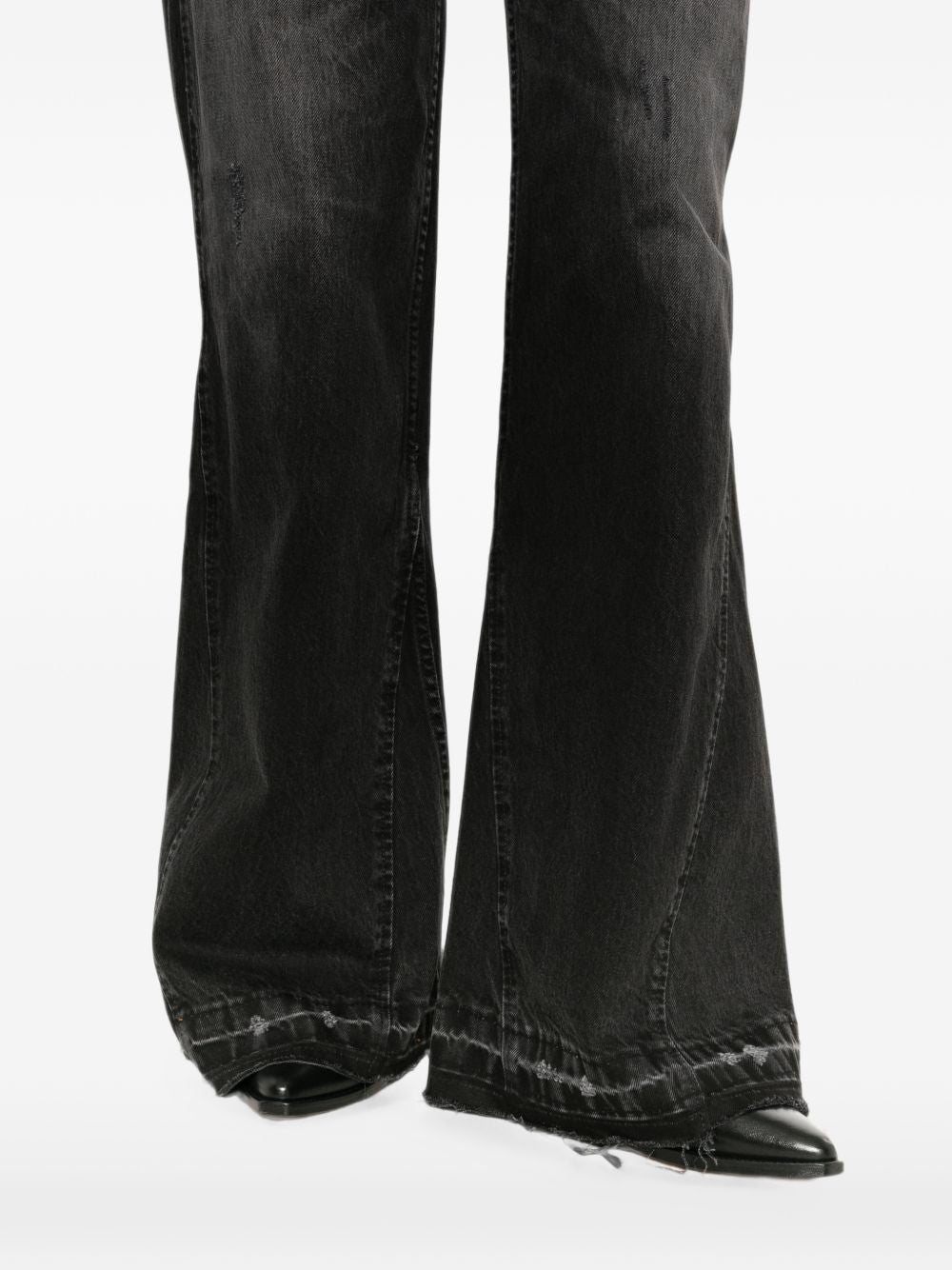 LOIS Pantaloni barrel neri con effetto washed e tasche