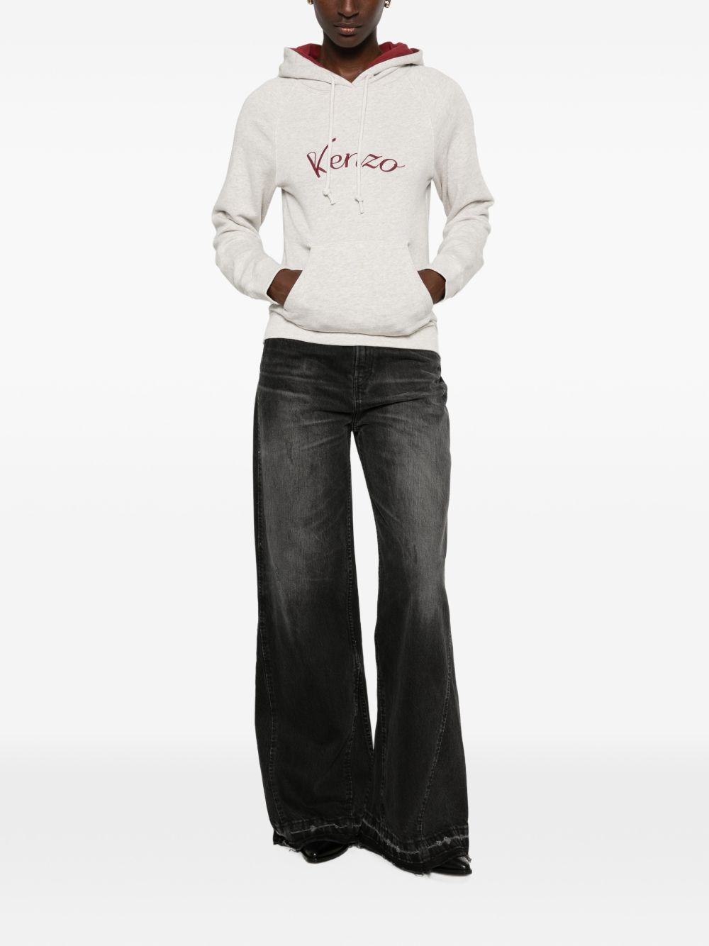 LOIS Pantaloni barrel neri con effetto washed e tasche