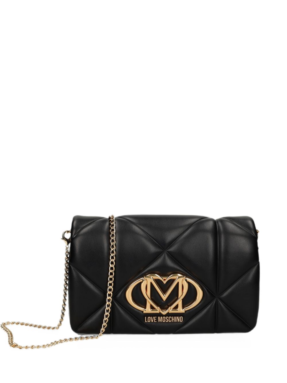 LOVE MOSCHINO Borsa a tracolla nera con dettagli dorati
