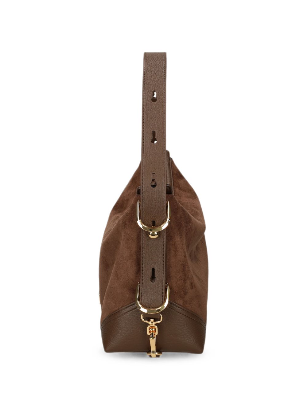 LOVE MOSCHINO Borsa a spalla in suede marrone