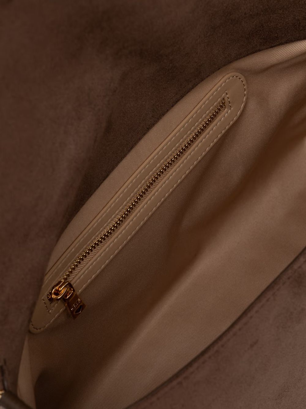 LOVE MOSCHINO Borsa a spalla in suede marrone