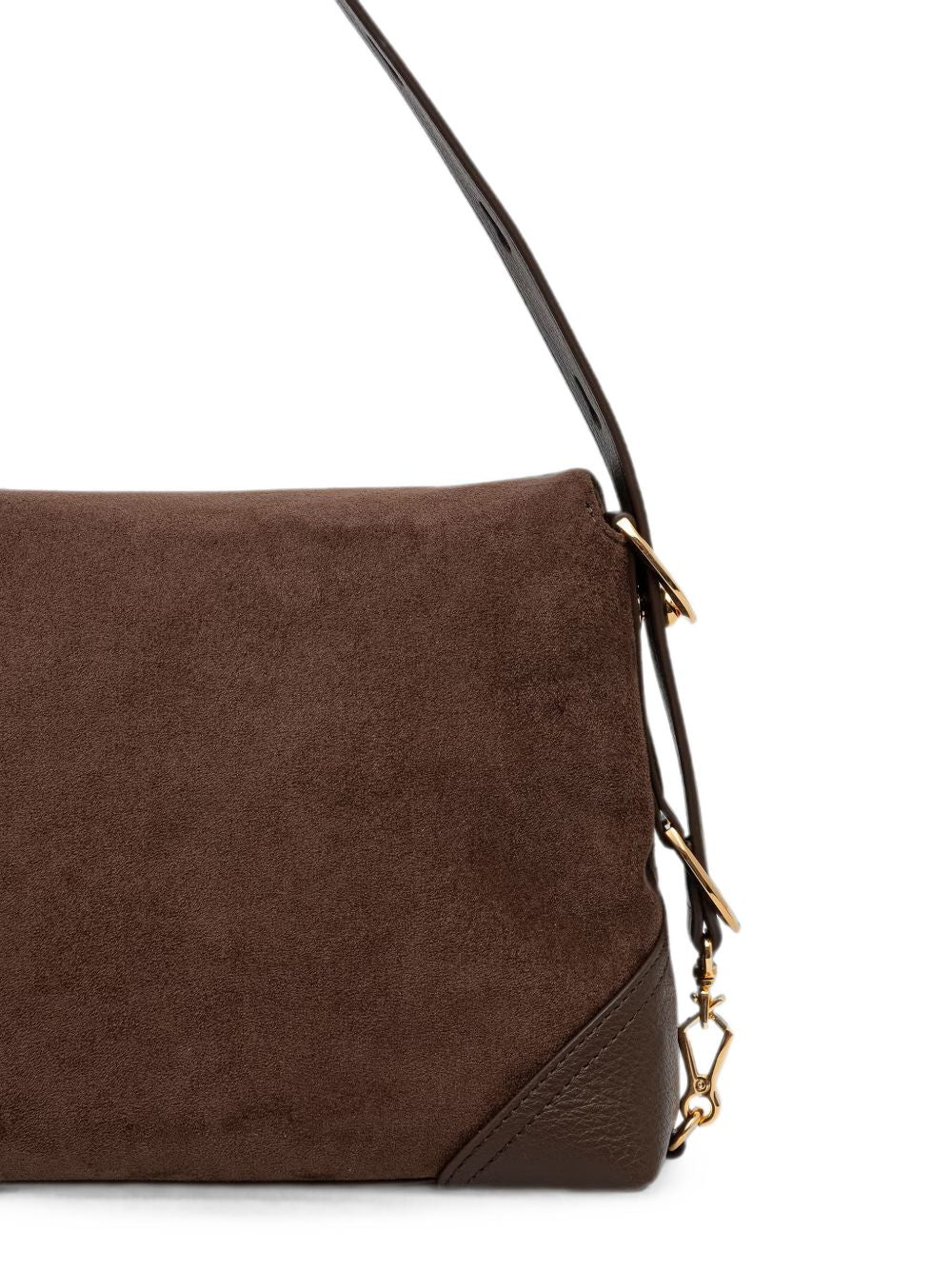 LOVE MOSCHINO Borsa a spalla in suede marrone