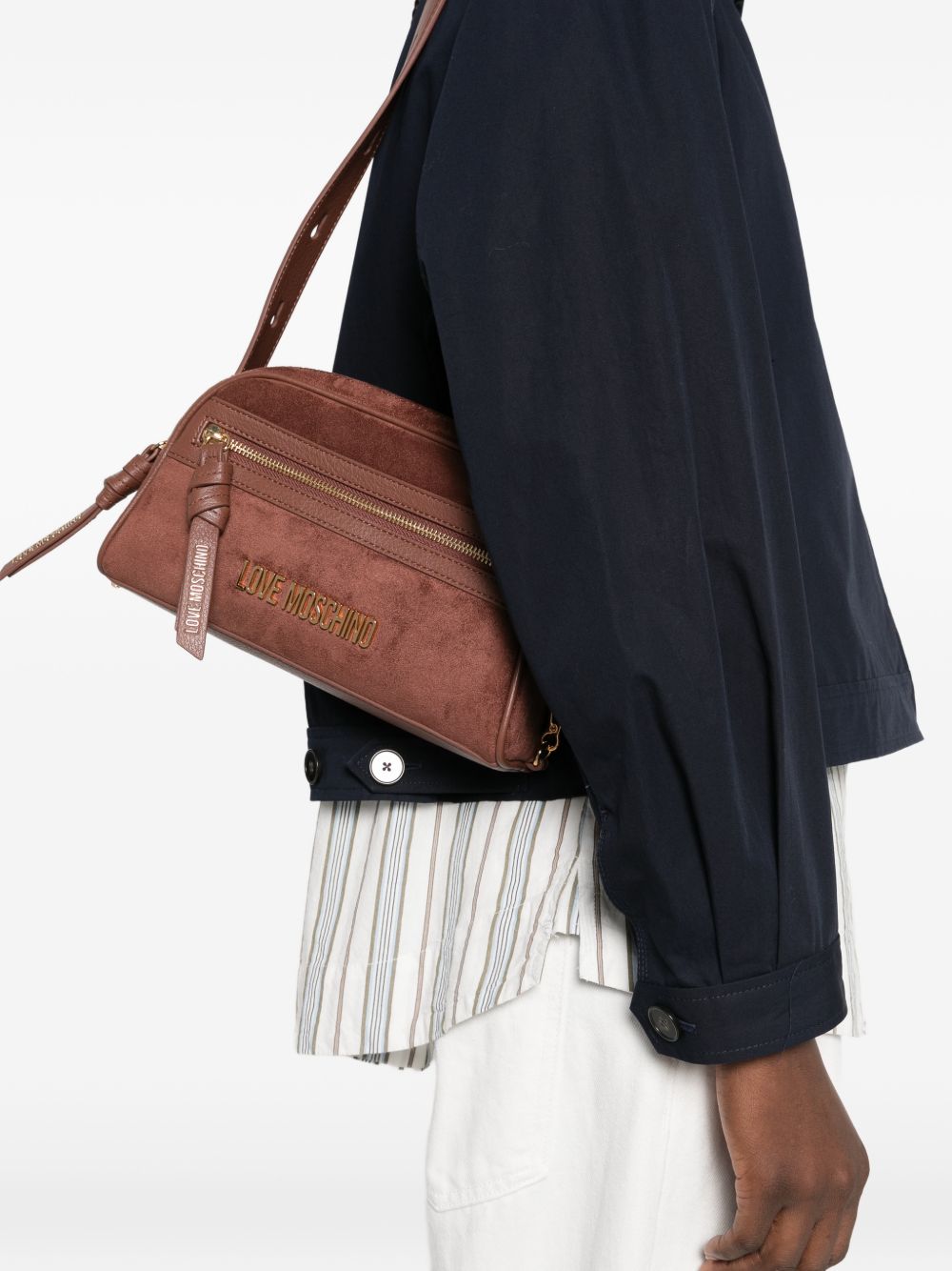 LOVE MOSCHINO Borsa a tracolla effetto velluto