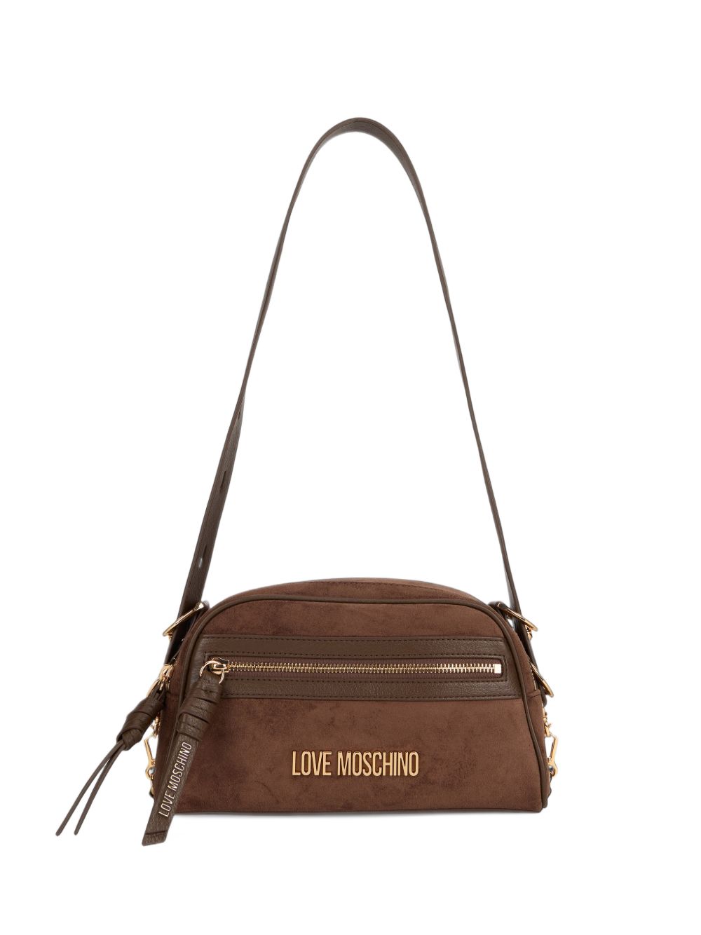 LOVE MOSCHINO Borsa a tracolla marrone in suede