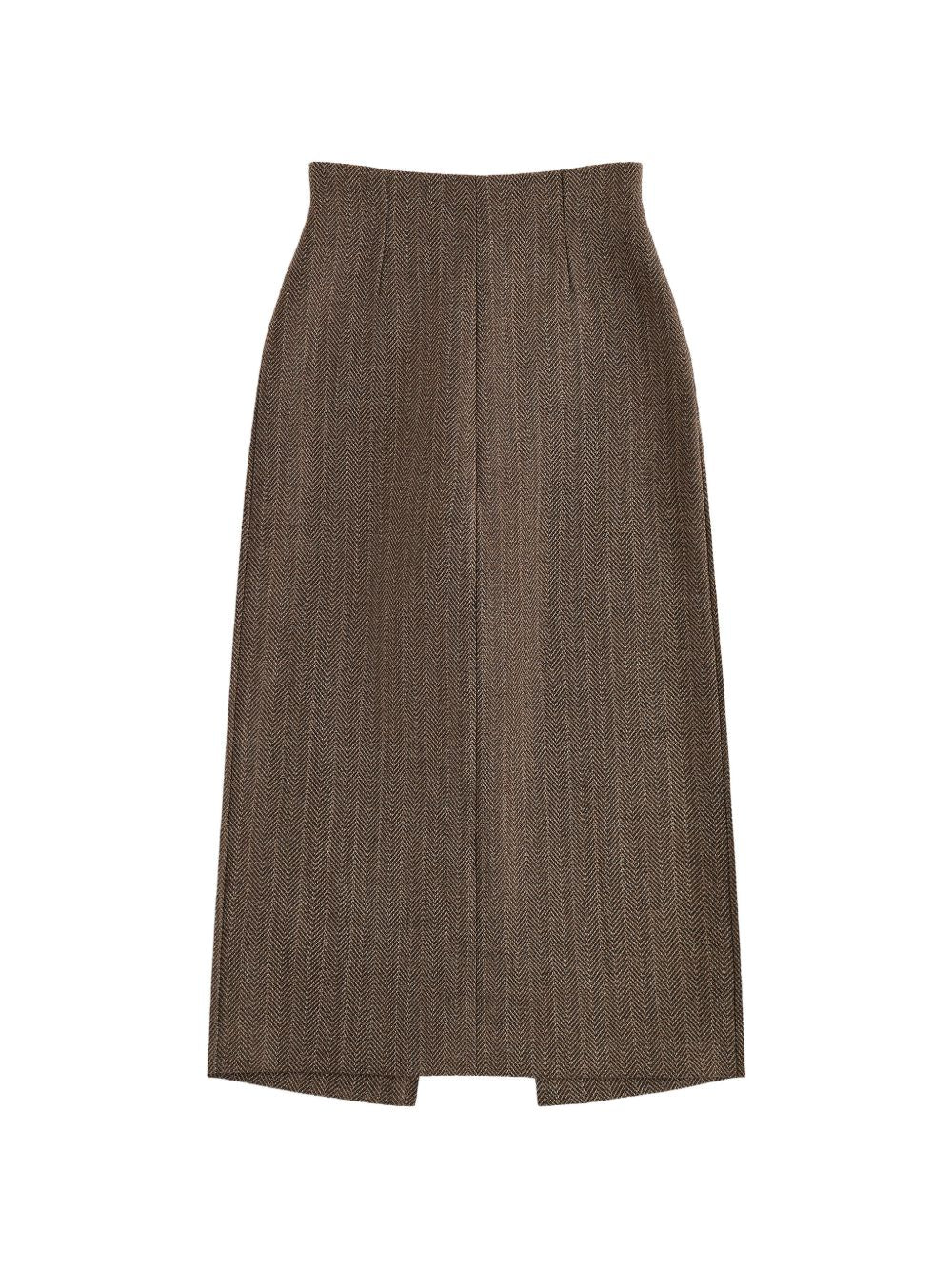MAISON MARGIELA Gonna-pantalone midi in lana vergine a spina di pesce