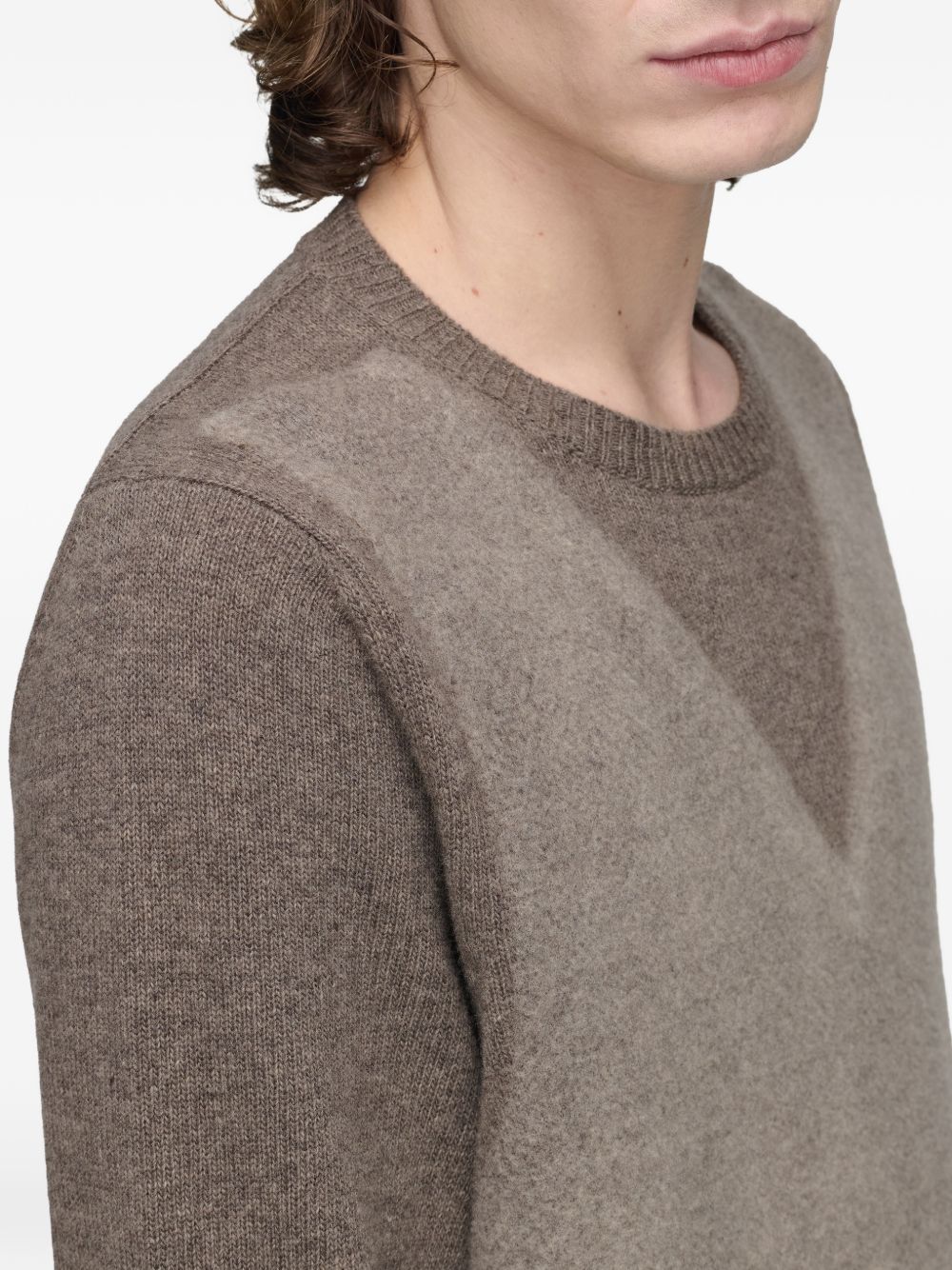 MAISON MARGIELA Maglione Fused Knit con effetto trompe-l'œil