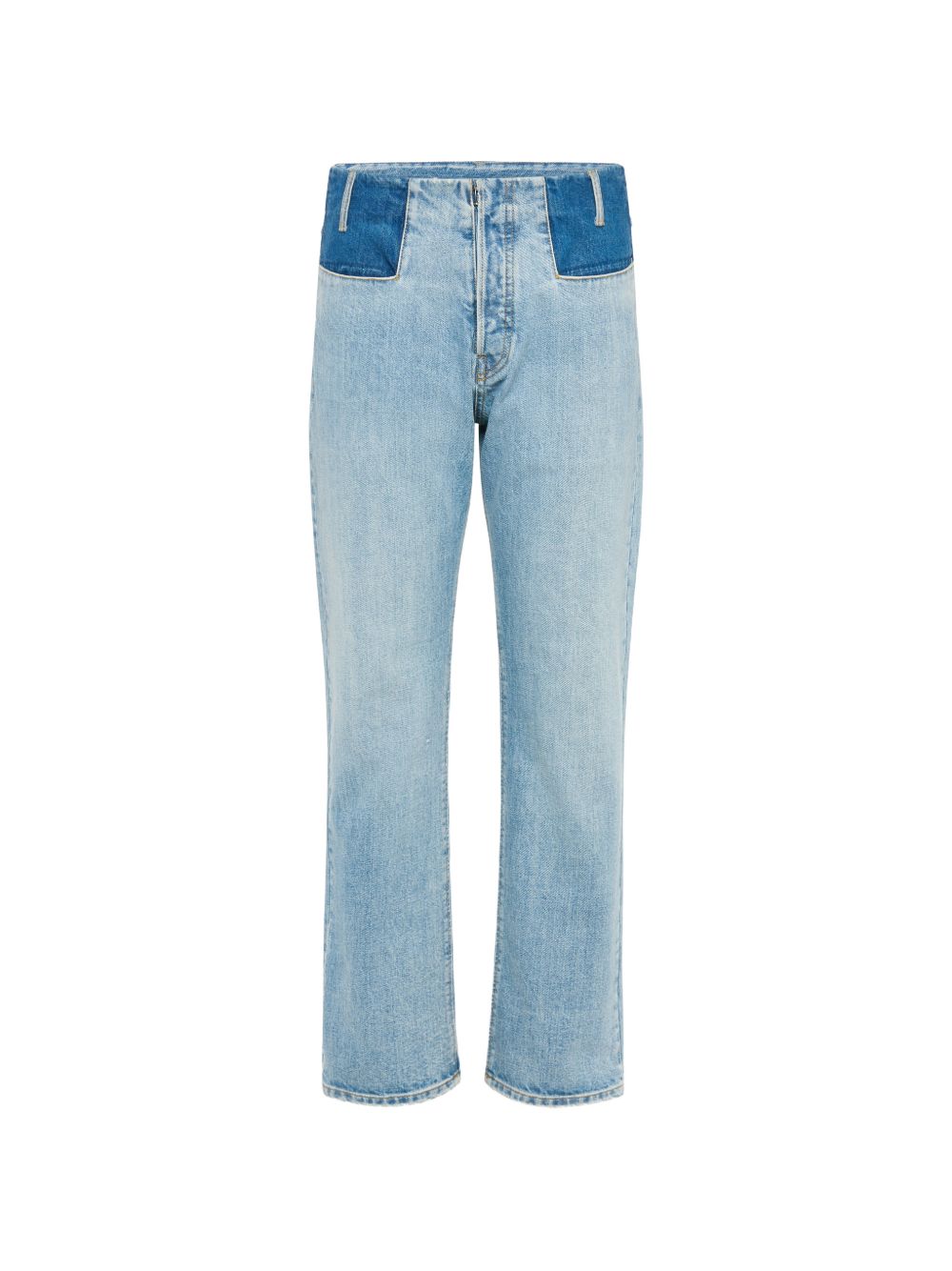 MAISON MARGIELA Jeans straight-leg in denim patchwork indaco