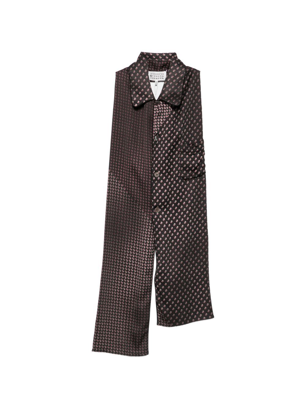 MAISON MARGIELA Gilet scarf-coat in jacquard Paisley e floreale