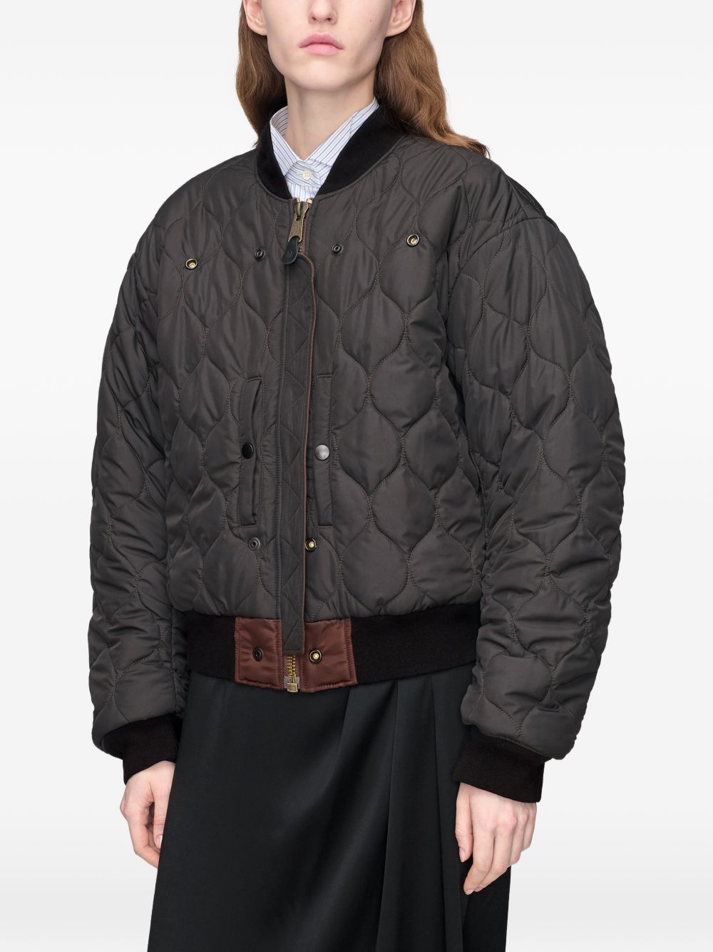 MAISON MARGIELA Giubbotto imbottito reversibile marrone