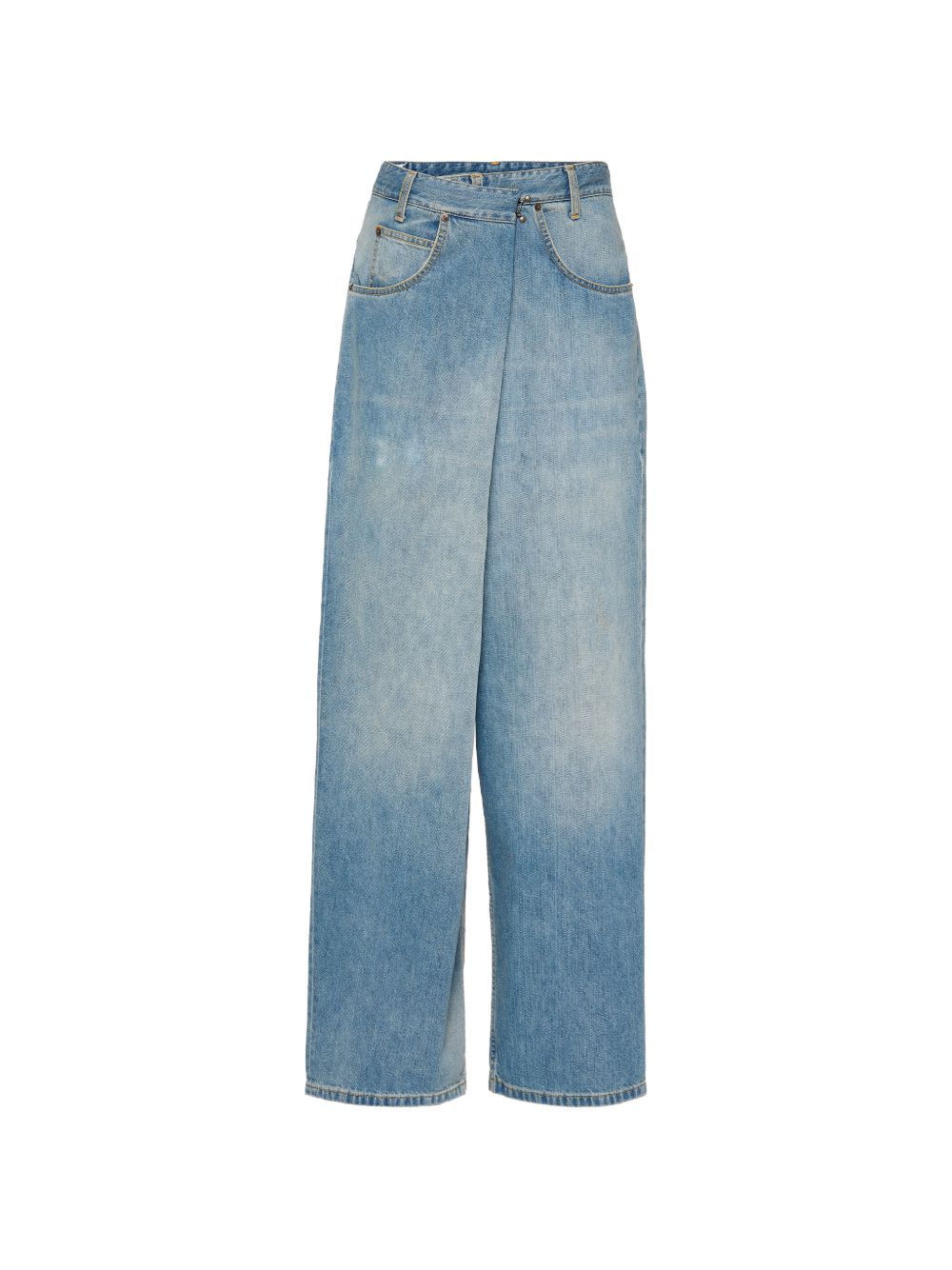 MAISON MARGIELA Jeans wide-leg in denim blu délavé