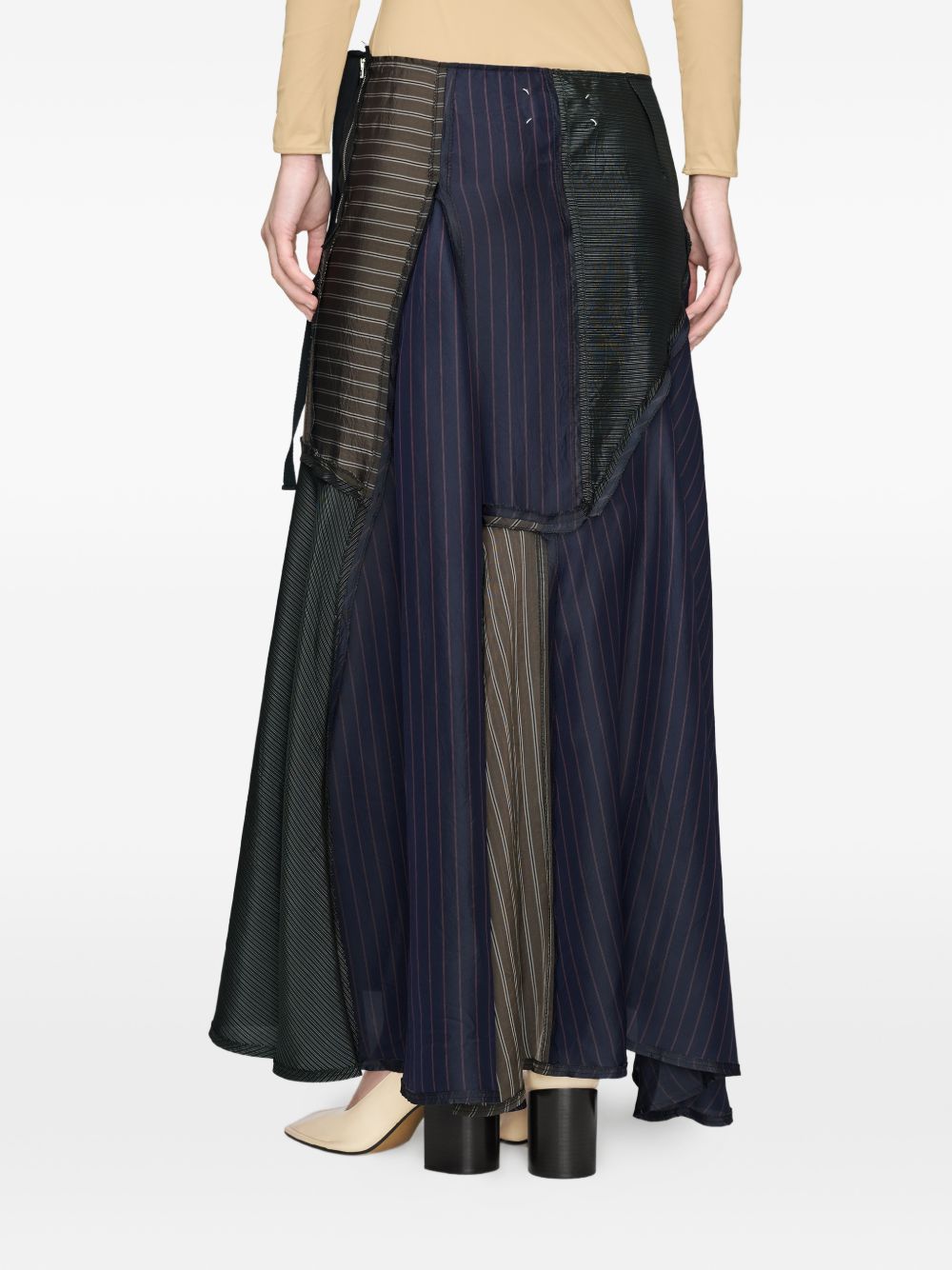 MAISON MARGIELA Gonna midi con dettagli patch