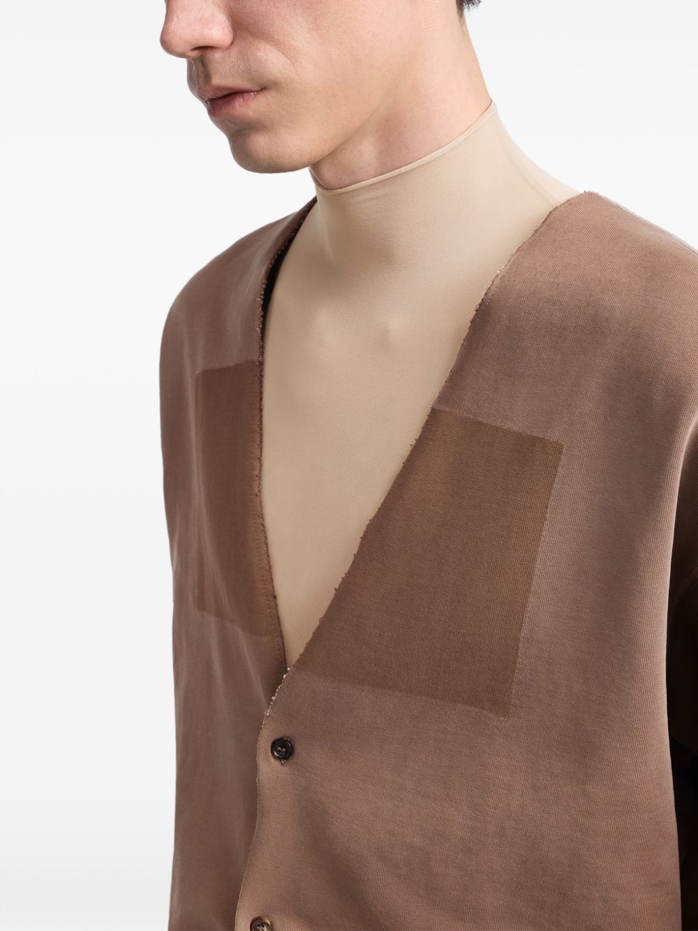MAISON MARGIELA Cardigan in felpa di Cotone con Scollo a V