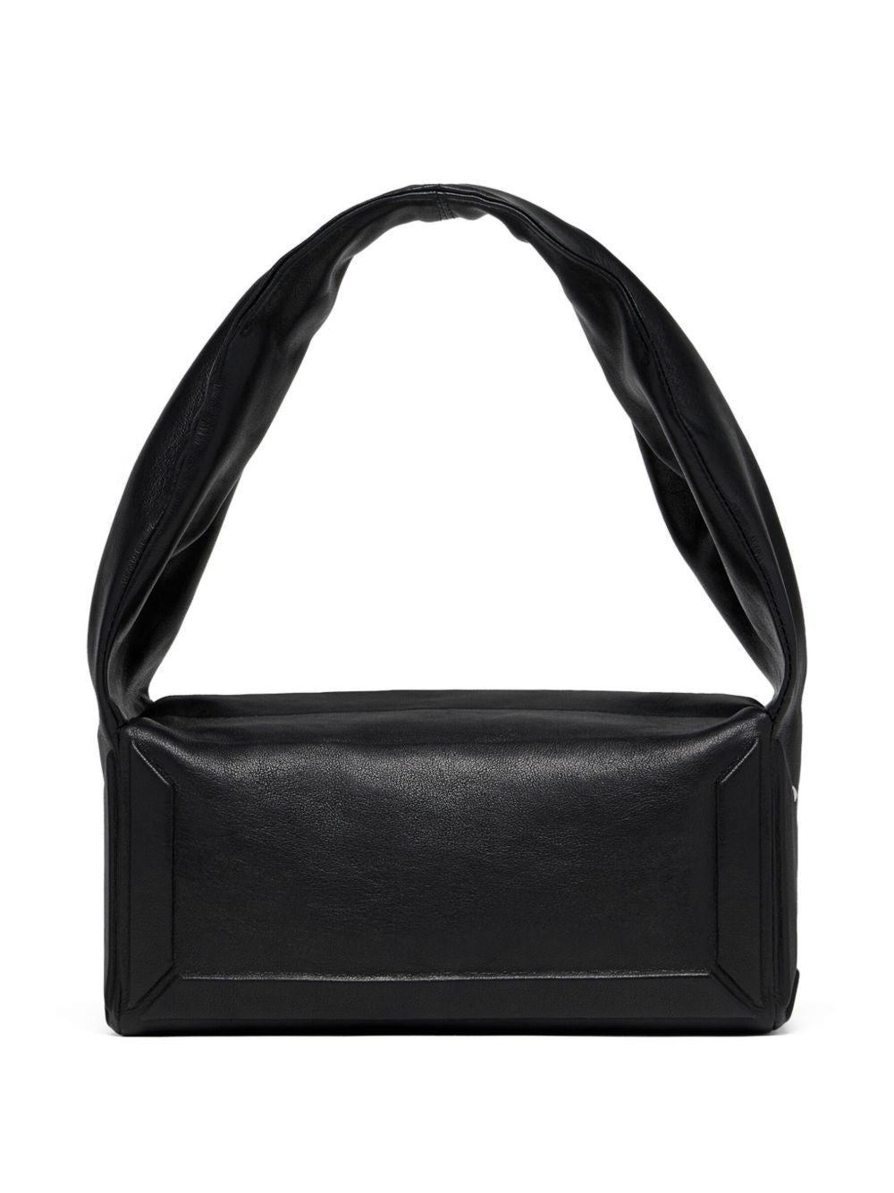MAISON MARGIELA Borsa a spalla in pelle nera con manico strutturato