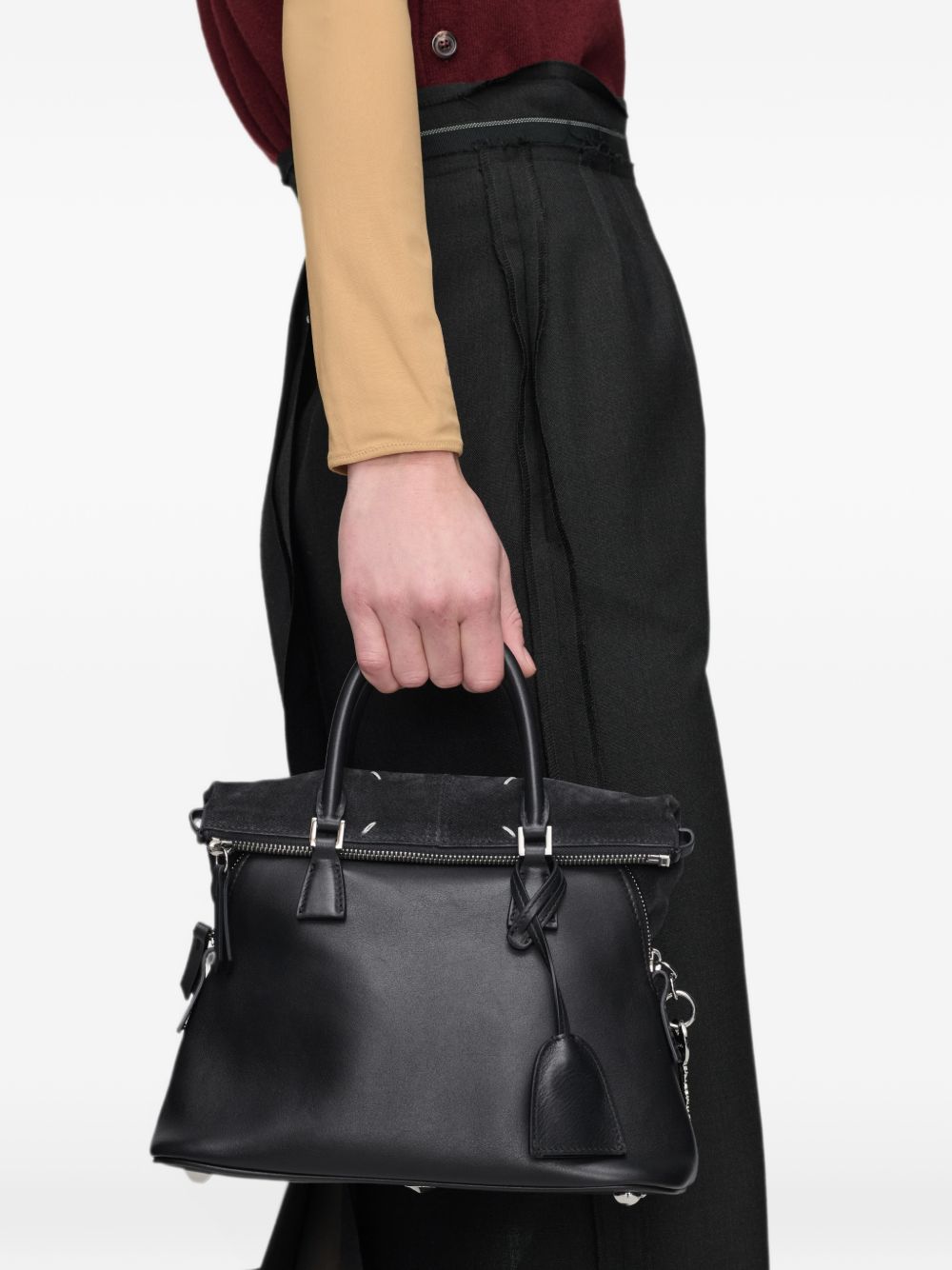 MAISON MARGIELA Borsa a tracolla crossbody in pelle nera
