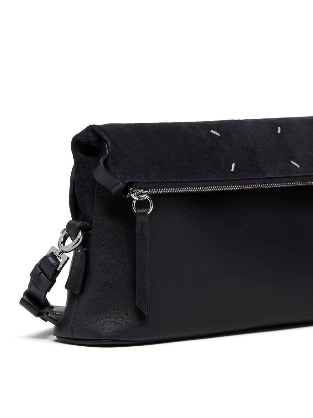 MAISON MARGIELA Borsa a tracolla crossbody nera in pelle