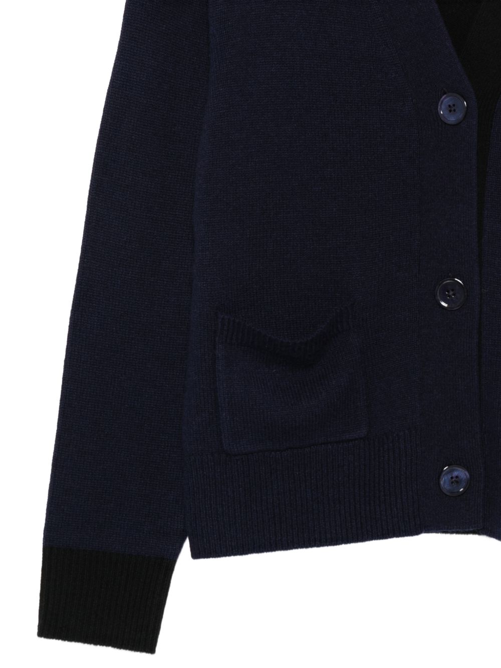 MAJESTIC FILATURES Cardigan in lana misto cashmere blu navy