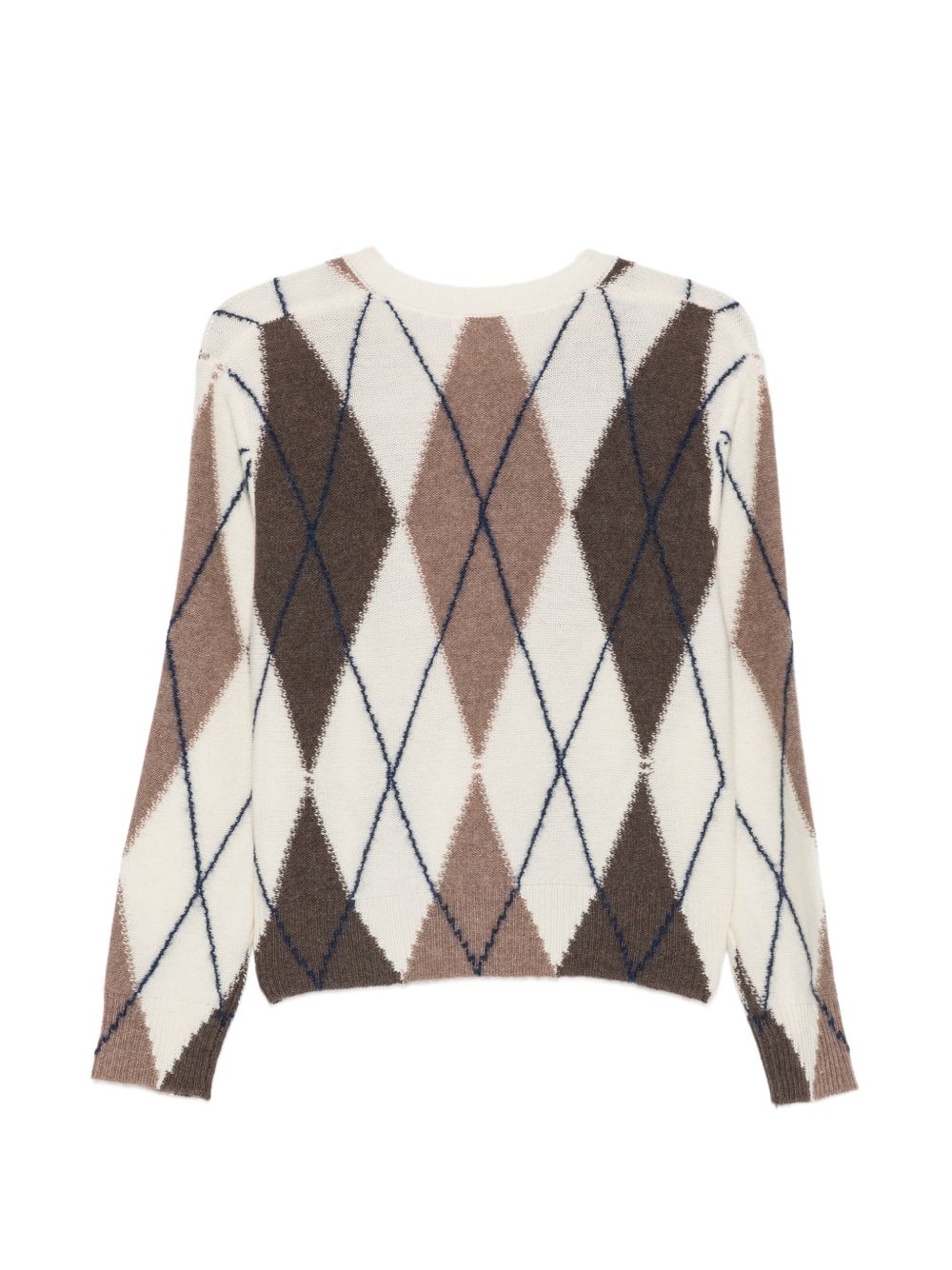 MAJESTIC FILATURES Cardigan in lana misto cashmere a rombi