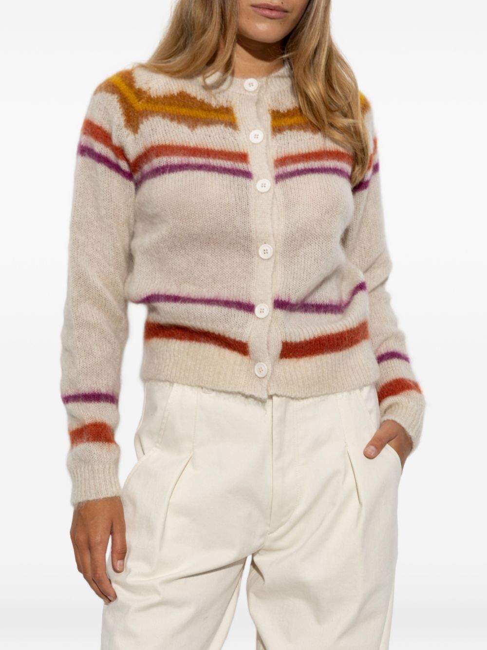 MARANT ETOILE Cardigan in maglia ecrù
