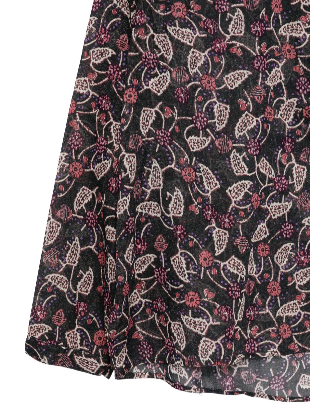 MARANT ETOILE Camicia nera con fantasia colorata a maniche lunghe
