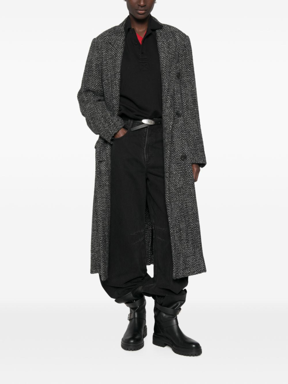 MARANT ETOILE Cappotto Pilda in lana spigata