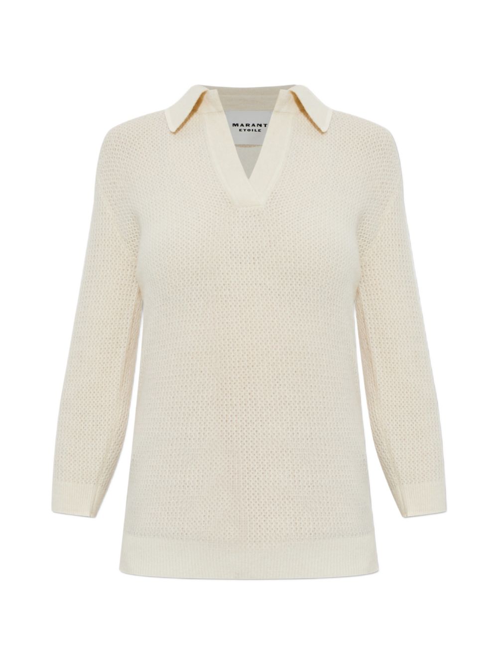 MARANT ETOILE Polo Nathalie avorio in misto alpaca