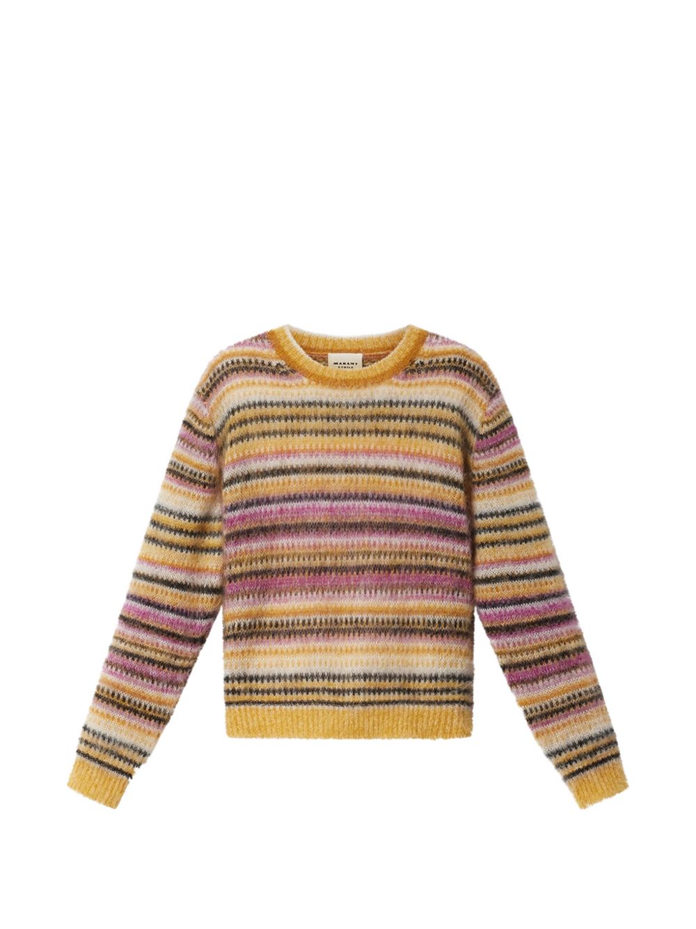 MARANT ETOILE Maglione Morine in mohair e lana a righe multicolori