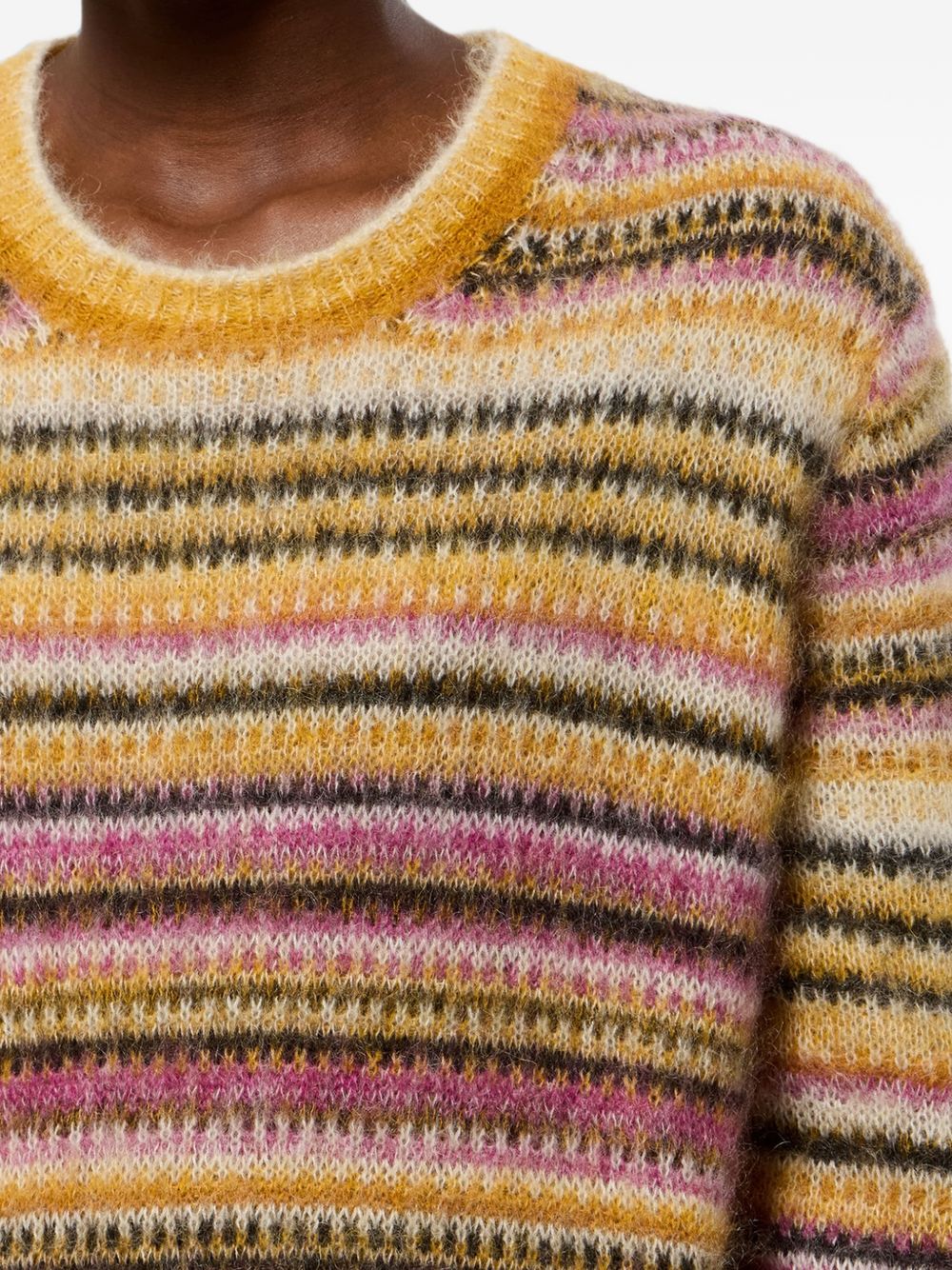 MARANT ETOILE Maglione Morine in mohair e lana a righe multicolori