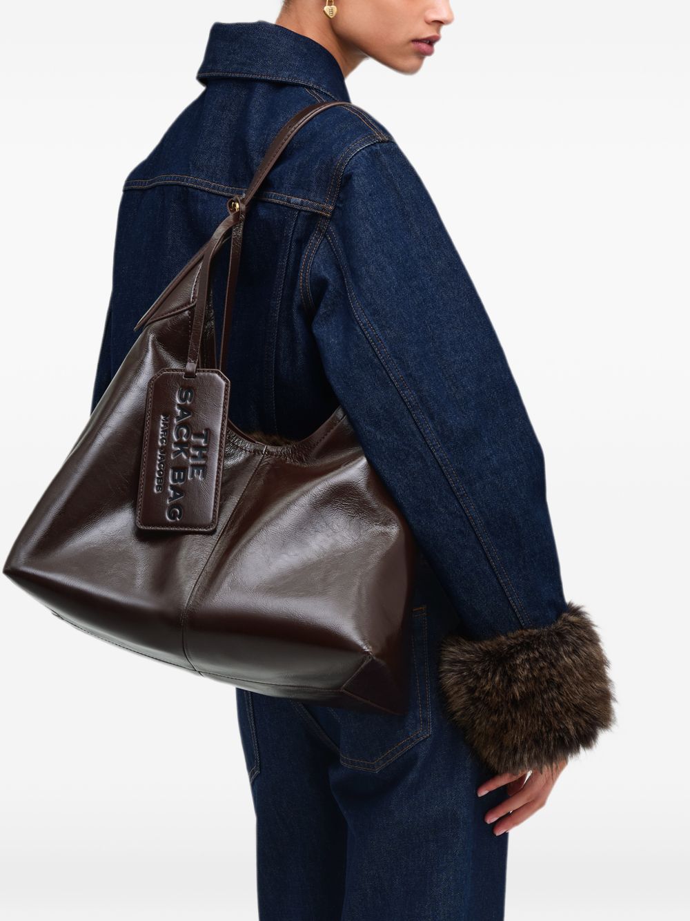 MARC JACOBS Borsa secchiello effetto pelle stropicciata