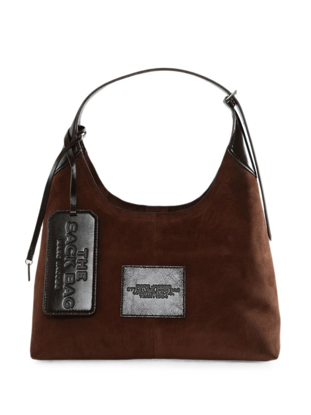 MARC JACOBS Borsa THE SACK BAG in pelle scamosciata marrone