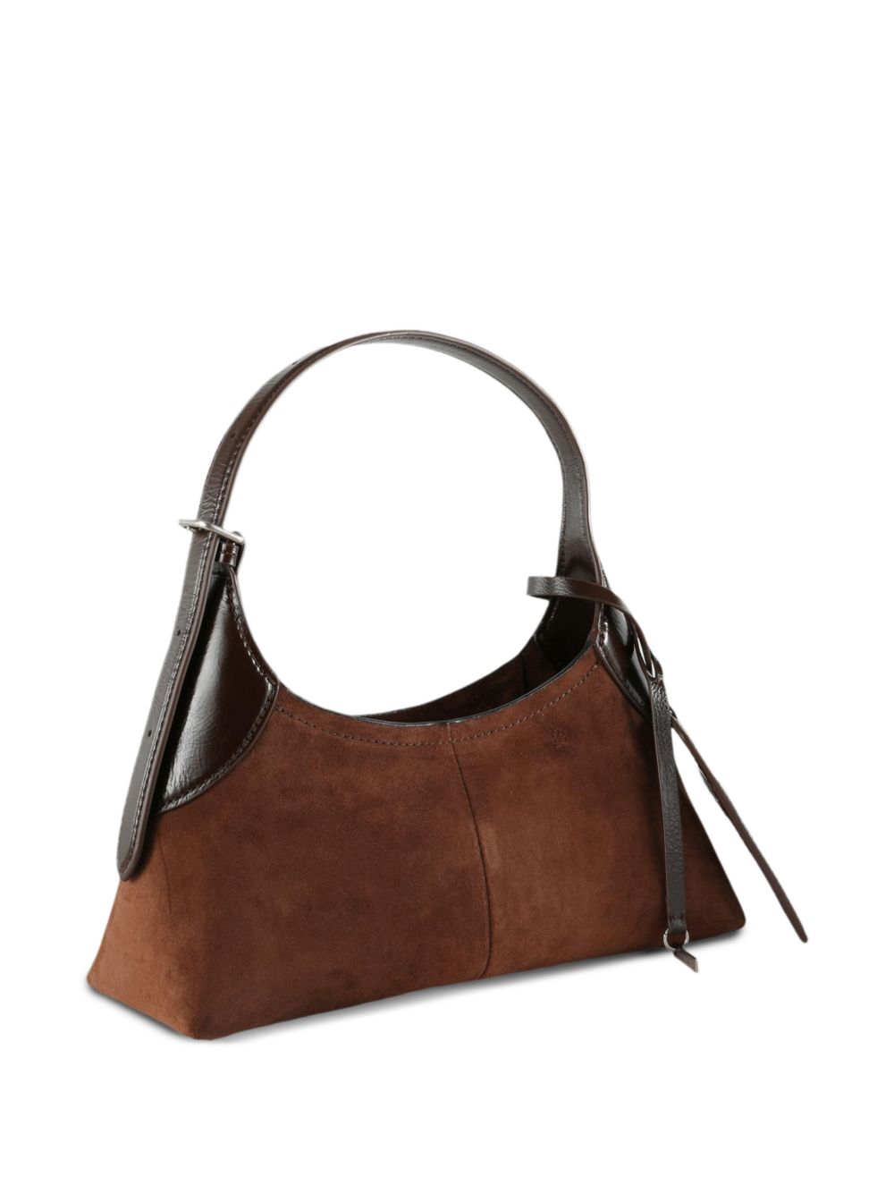 MARC JACOBS Borsa rettangolare THE SACK BAG in pelle scamosciata marrone