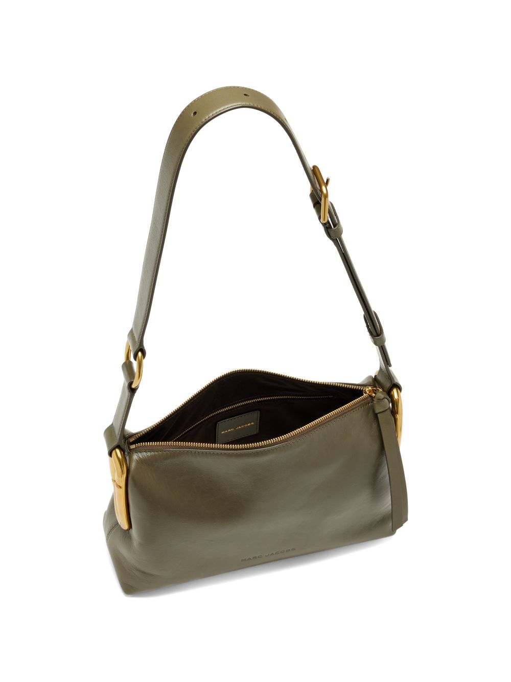 MARC JACOBS Borsa verde oliva in pelle con dettagli dorati