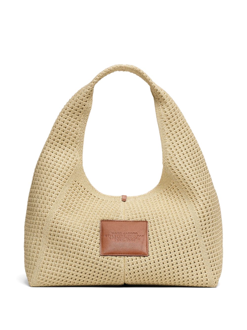 MARC JACOBS Sack Bag in maglia all'uncinetto con lurex e logo ricamato