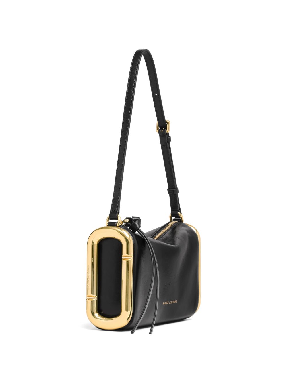 MARC JACOBS Borsa nera in pelle con dettagli dorati - Small