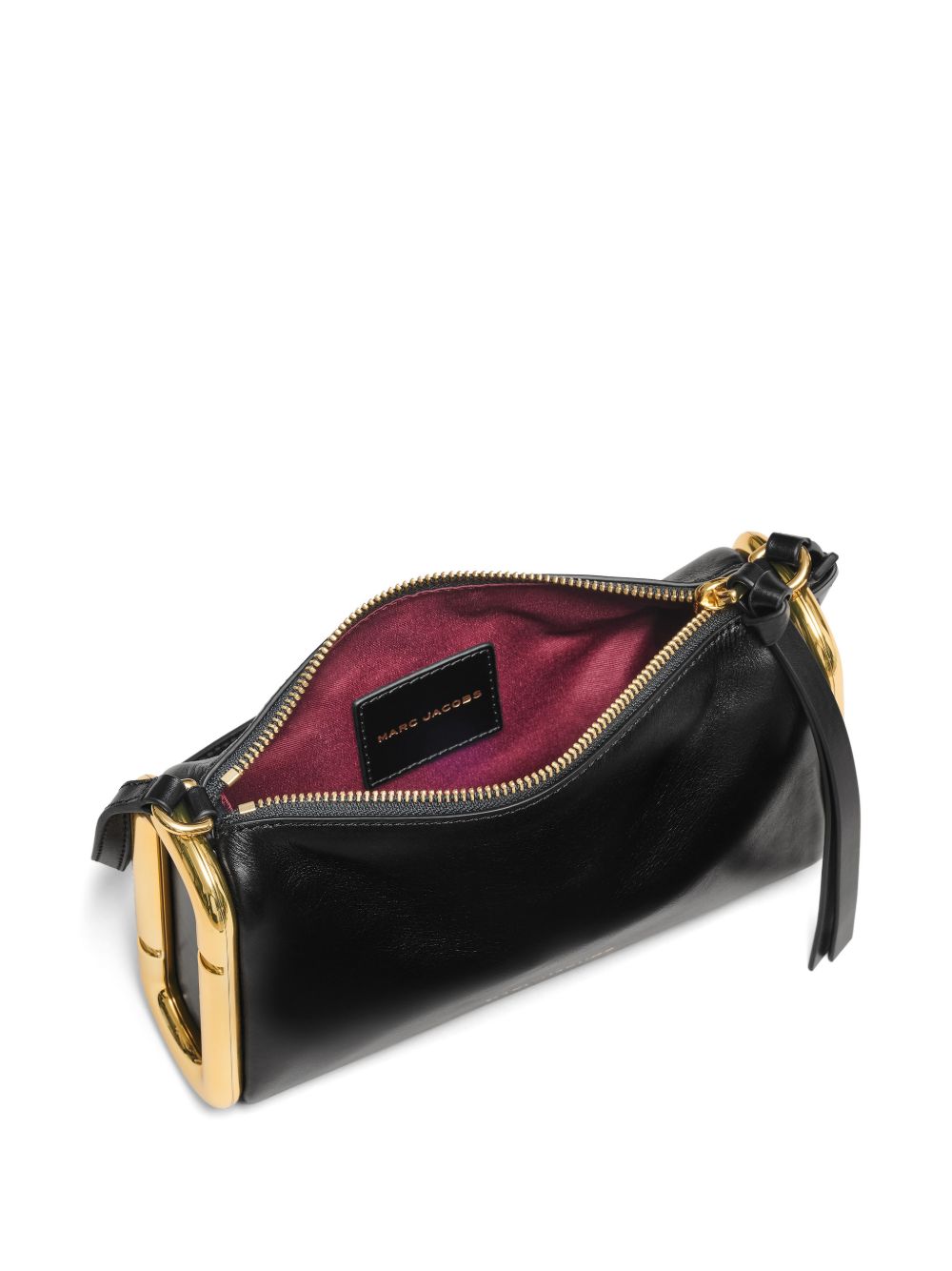 MARC JACOBS Borsa nera in pelle con dettagli dorati - Small