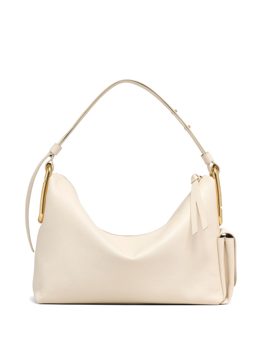 MARC JACOBS Borsa a spalla The Scene Large in pelle bianca<BR/>