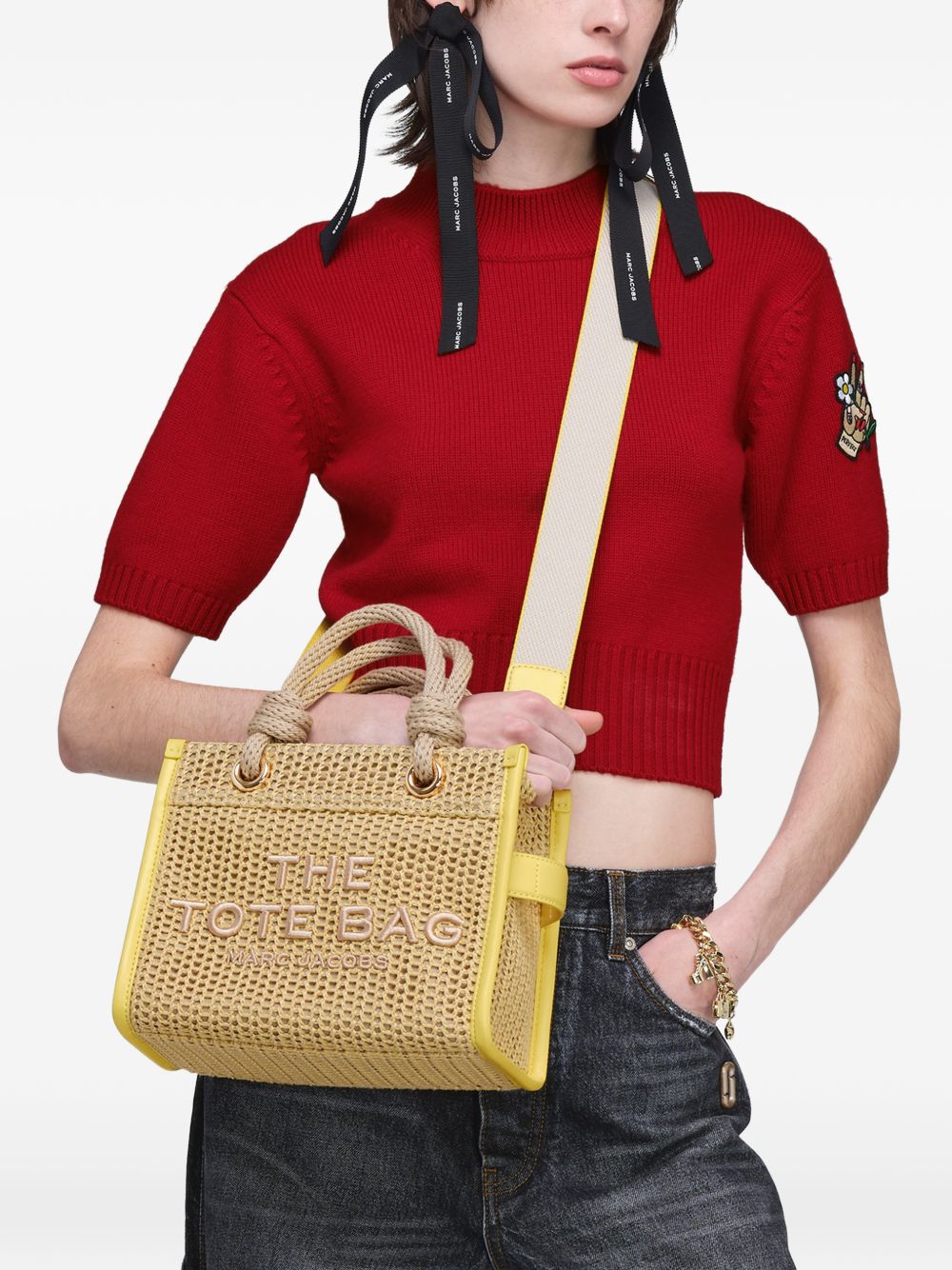 MARC JACOBS The Woven Rope Small Tote Bag in corda intrecciata