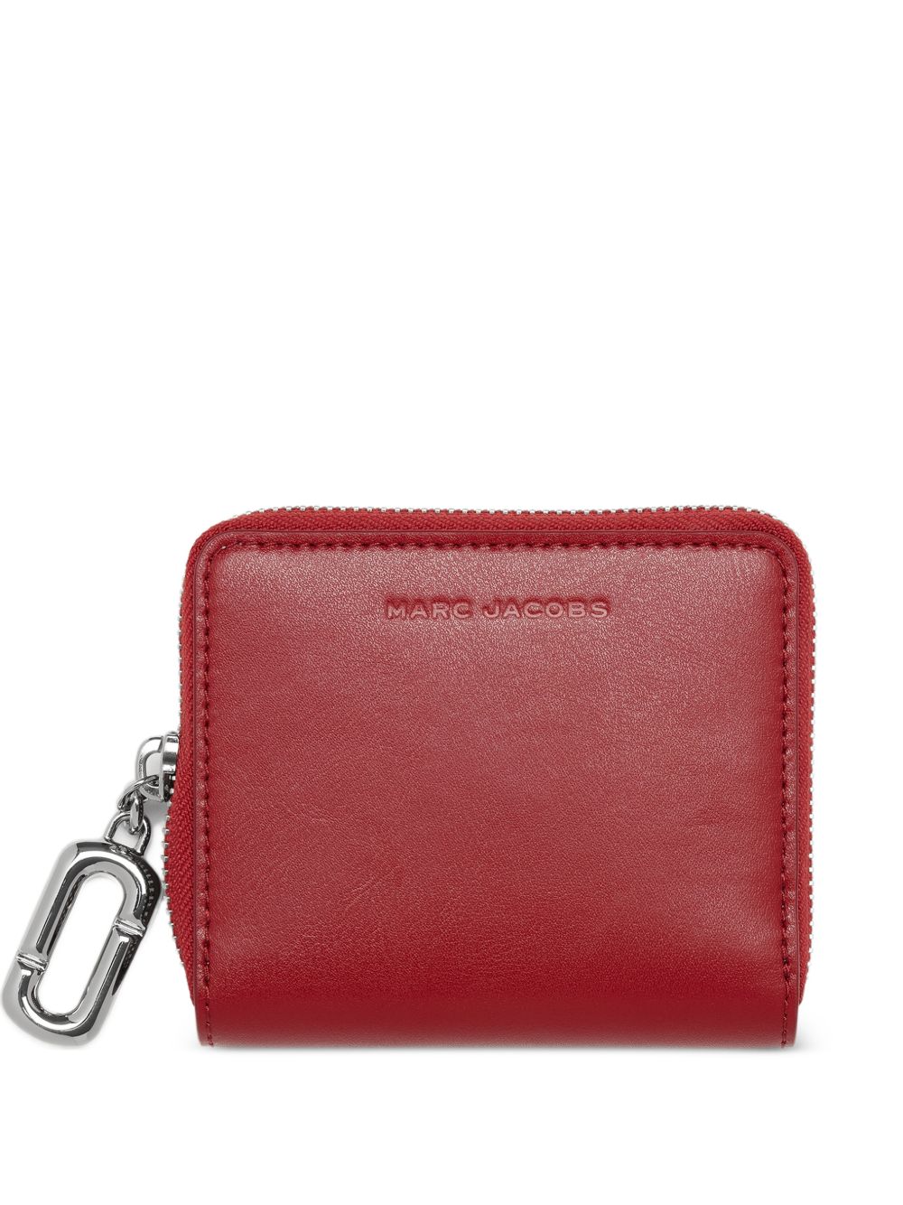 MARC JACOBS Portafoglio rosso in pelle con charm argentato