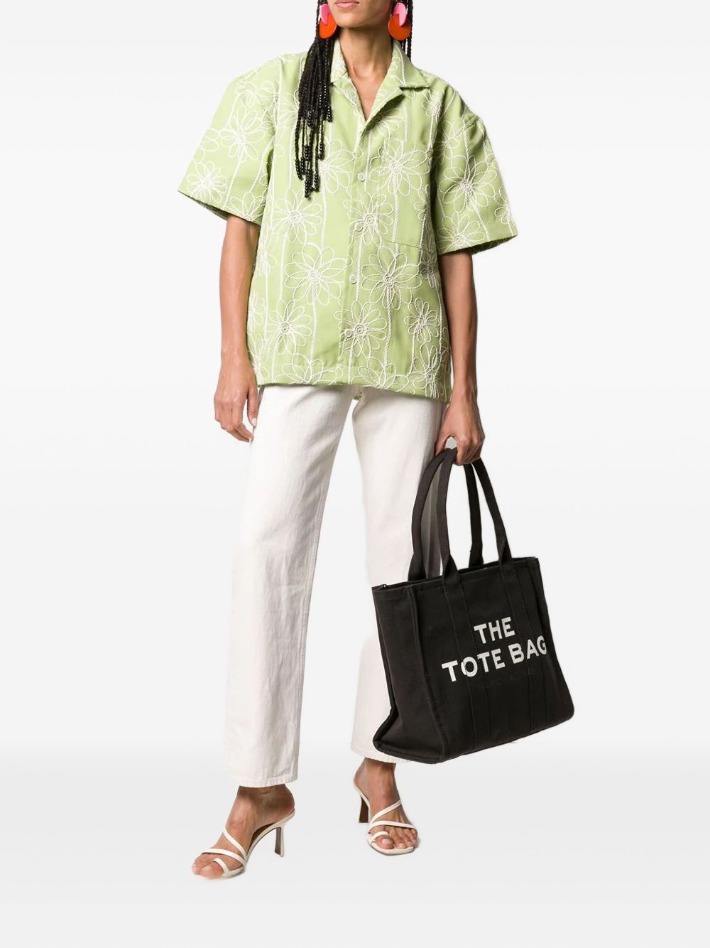 MARC JACOBS Borsa shopping tote nera con logo