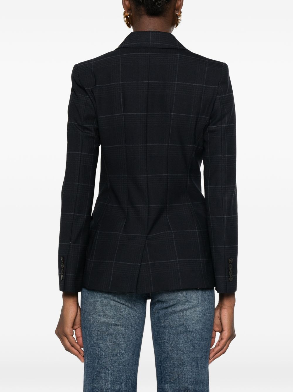 MARELLA Blazer Millefedra blu in tartan elegante