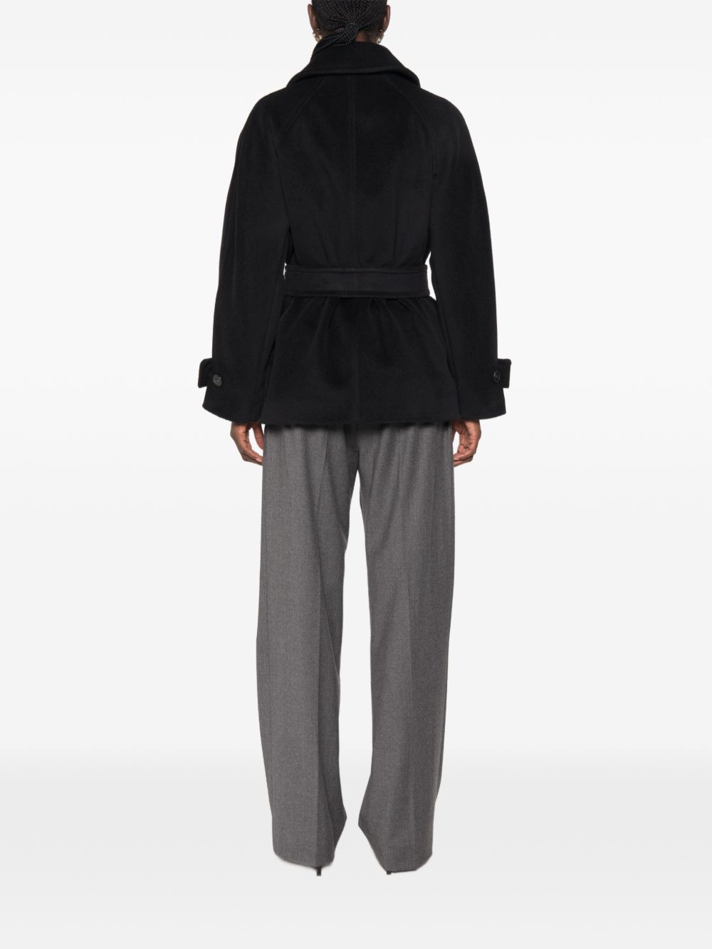 MARELLA Cappotto corto nero in lana vergine