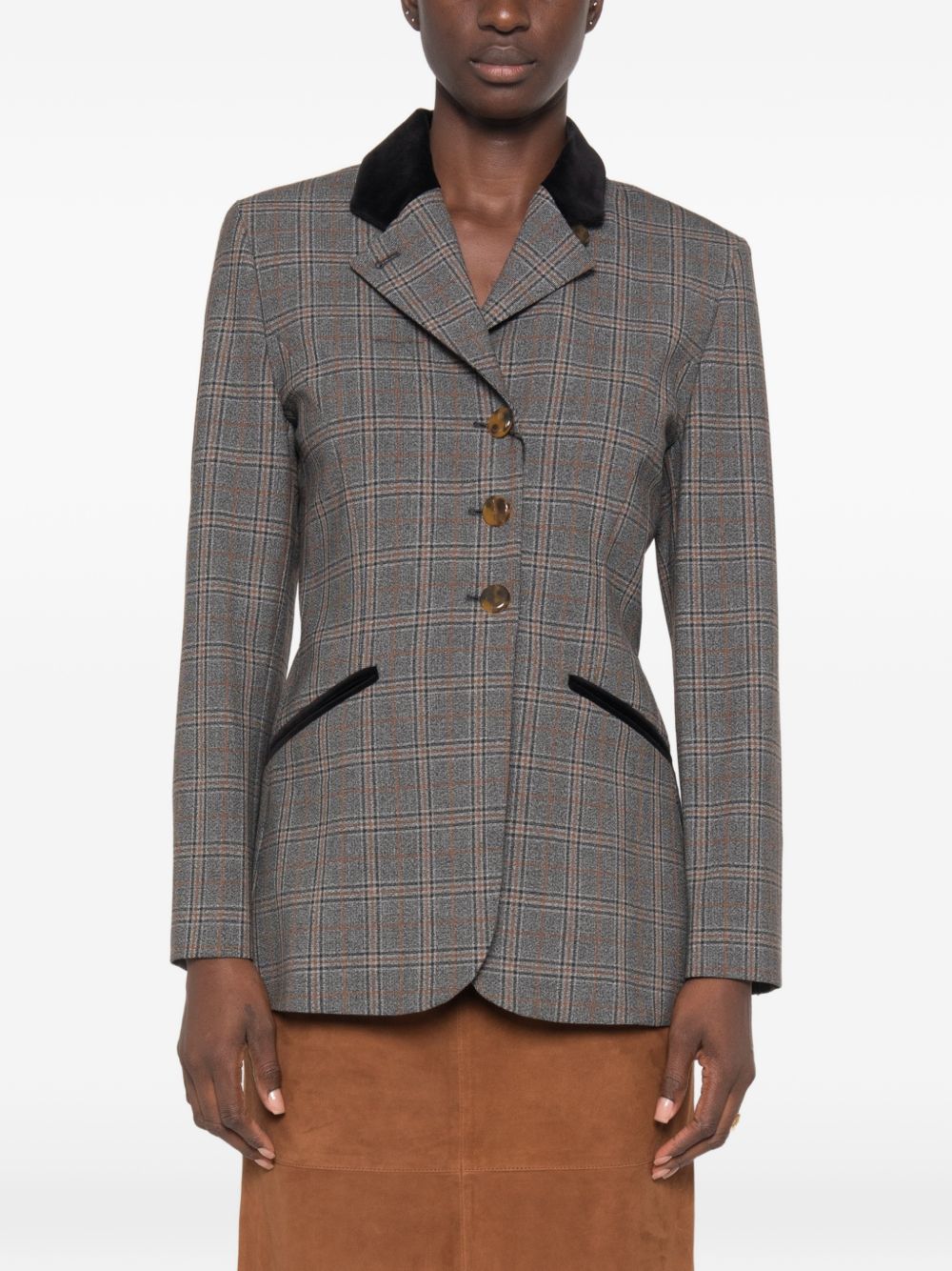 MARELLA SPORT Blazer in twill stretch con dettagli in velluto